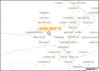 map of Les Alberts