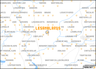 map of Les Amblards