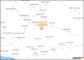 map of Lešani