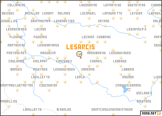 map of Les Arcis
