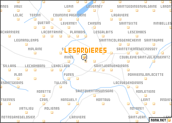 map of Lesardières