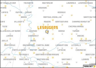 map of Les Augers