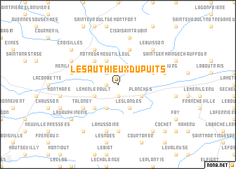 map of Les Authieux-du-Puits