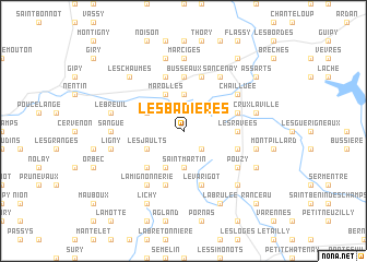 map of Les Badières