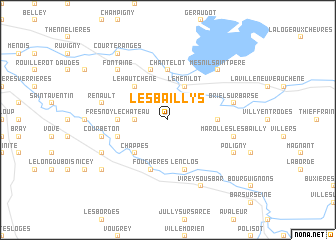 map of Les Baillys