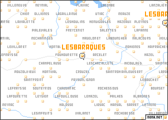 map of Les Baraques