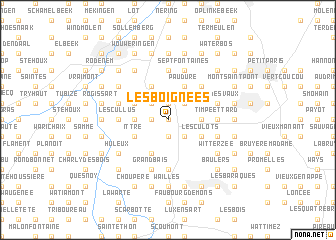 map of Les Boignées