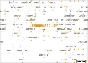 map of Les Bordes-Givry