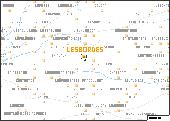 map of Les Bordes