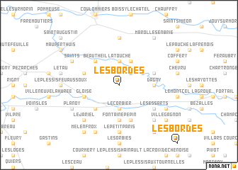 map of Les Bordes