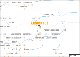 map of Les Borels