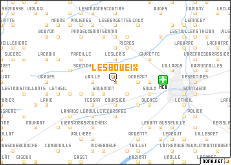 map of Les Boueix