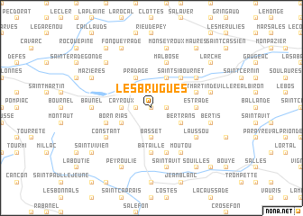 map of Les Brugues