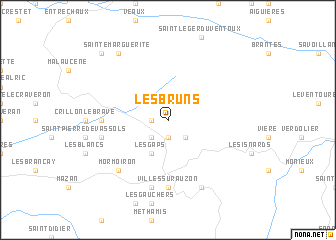 map of Les Bruns