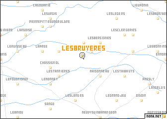 map of Les Bruyères