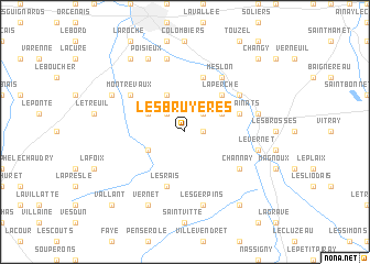 map of Les Bruyères