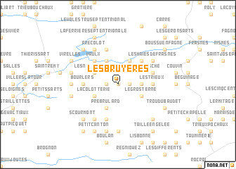 map of Les Bruyères