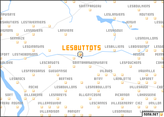 map of Les Buttots