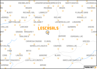 map of Les Casals