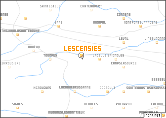 map of Les Censiès