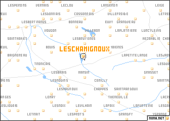 map of Les Chamignoux