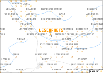 map of Les Chanets