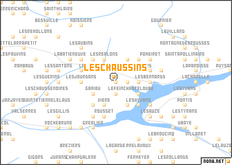 map of Les Chaussins