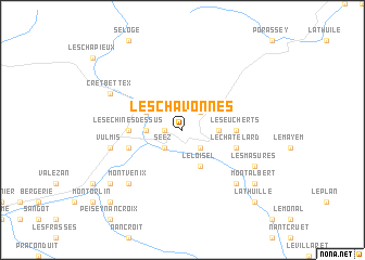 map of Les Chavonnes