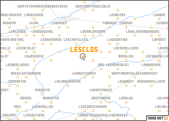 map of Les Clos