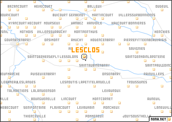 map of Les Clos