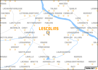 map of Les Colins