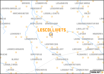 map of Les Collivets