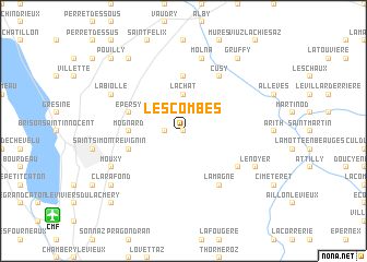 map of Les Combes