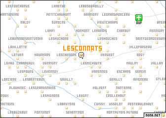 map of Les Connats
