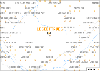 map of Les Cottaves