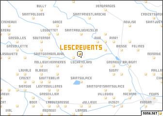 map of Les Crevents
