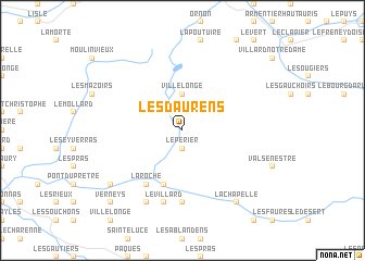 map of Les Daurens