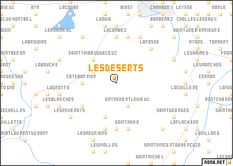 map of Les Déserts