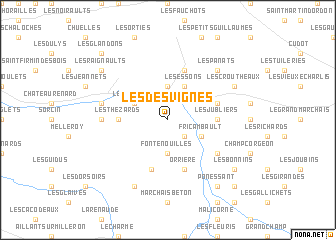 map of Les Desvignes