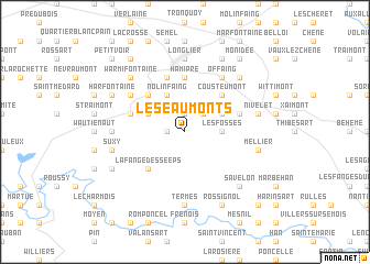 map of Les Eaumonts