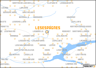 map of Les Espagnes