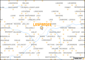 map of Les Farges