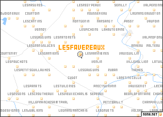 map of Les Favéreaux