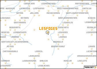 map of Les Foges