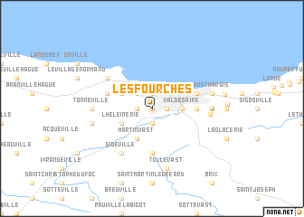 map of Les Fourches