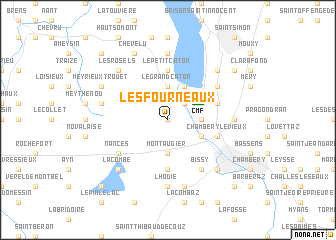 map of Les Fourneaux