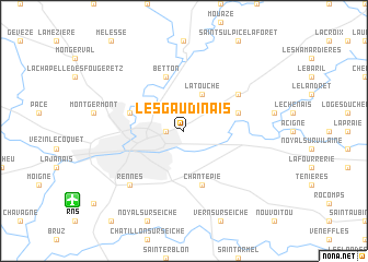map of Les Gaudinais
