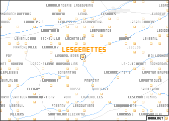 map of Les Genettes