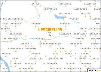 map of Les Gibelins