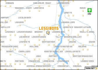 map of Les Gibons